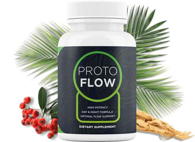 Protoflow prostate support supplement bottle with natural ingredients