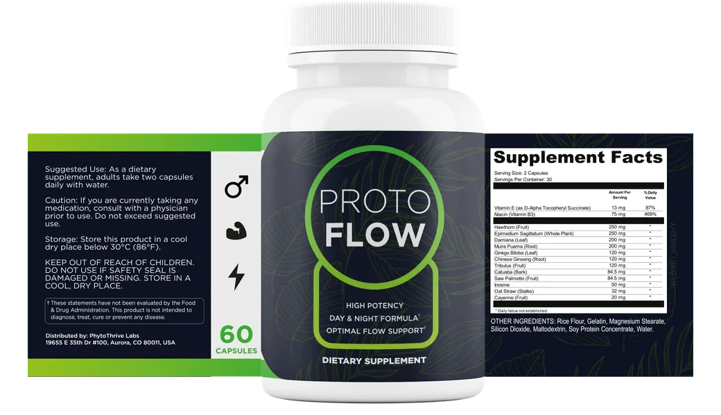 Protoflow supplement facts label